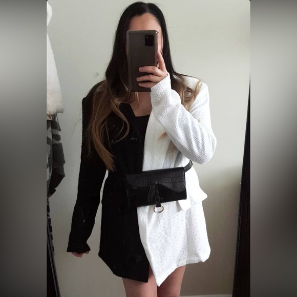 COLOUR BLOCK TWEED BLAZER - Picture 2 of 4